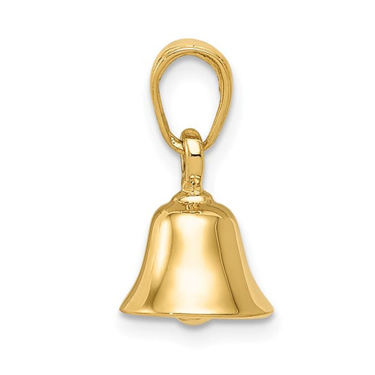 10 KT Bell Charm moveable