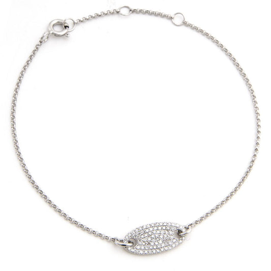 14 KT Diamond Pave Tag Bracelet