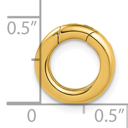 14 KT Round Push Clasp thick 12mm.