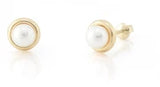 14 KT Children's Pearl 5mm. screw back earrings