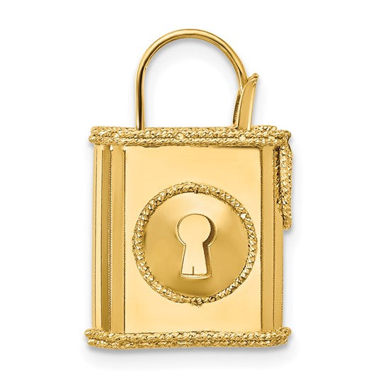14KT 3- Lock pendant