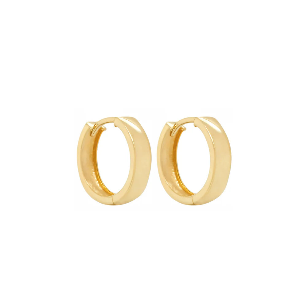 14 KT Gold huggie 11mm. earrings