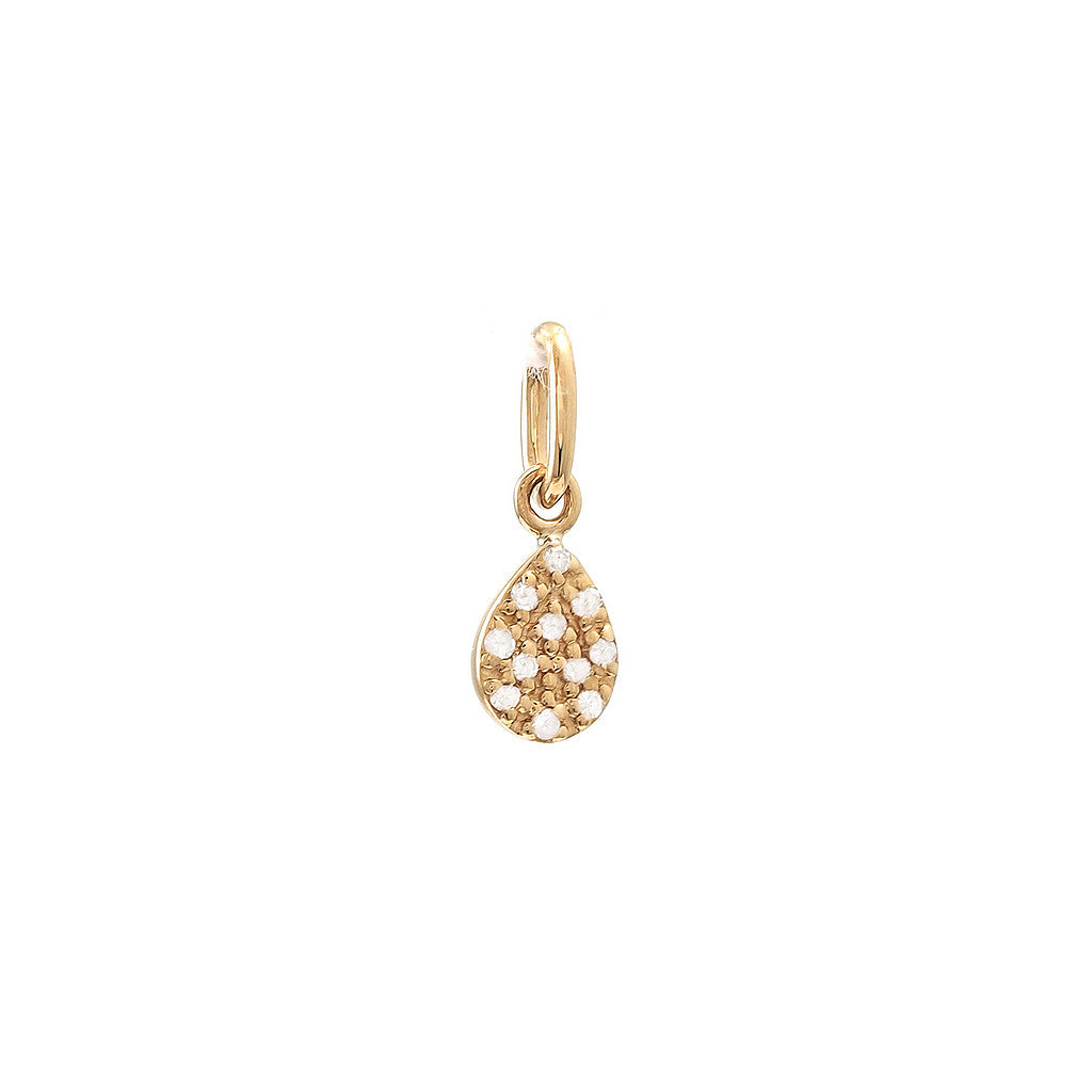 14 KT Diamond Pear shape charm