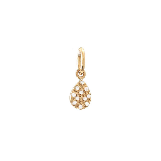 14 KT Diamond Pear shape charm