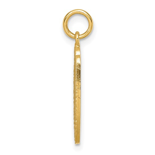 Golden textured hamsa charm