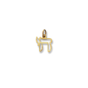 14 KT Tiny Open Chai Pendant