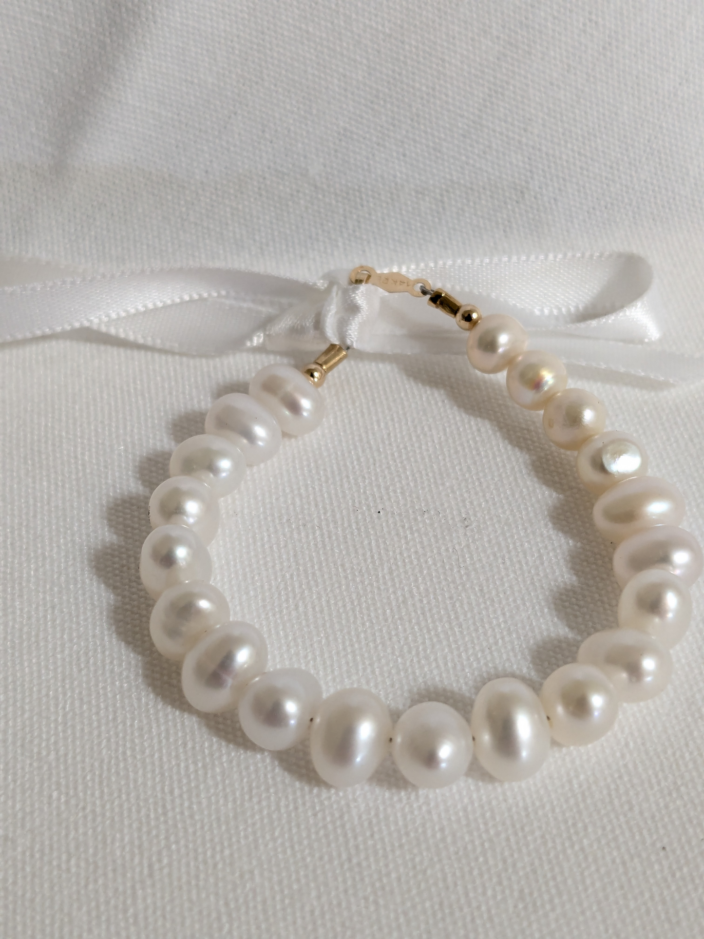 14 KT Children's Pearl Bracelets (5.75 inch)