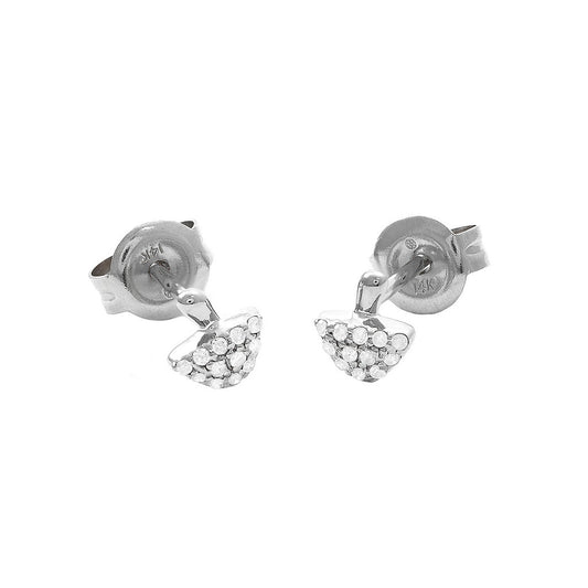 14 KT Diamond Mushroom stud earrings
