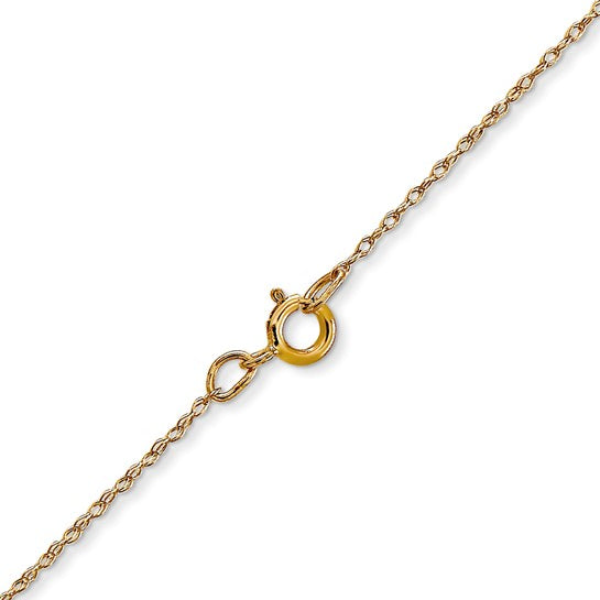 14 KT Baby Gold Diamond cross necklace