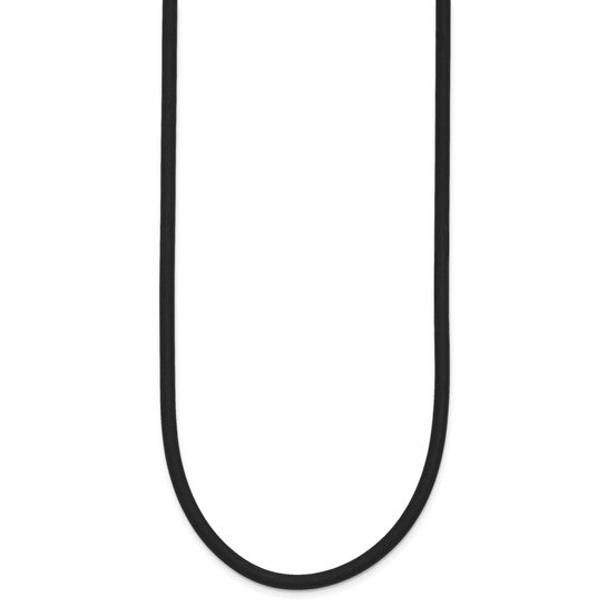 14 KT Black rubber necklace