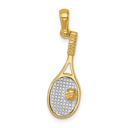 Gold Two Tone Tennis Racquet