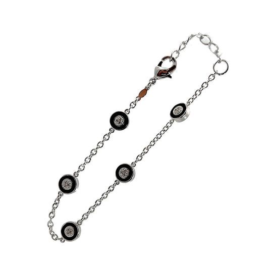 Sterling Silver Enamel Beads Bracelets