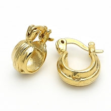 Gold Filled Letters hoop earrings