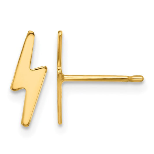 1/20 14K Gold Filled Lightening Bolt post earrings