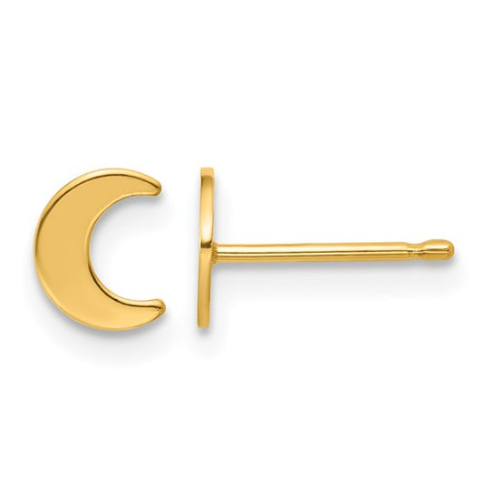 1/20 14K Gold Filled Crescent moon post earrings