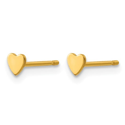 1/20 14K Gold Filled Tiny heart post earrings