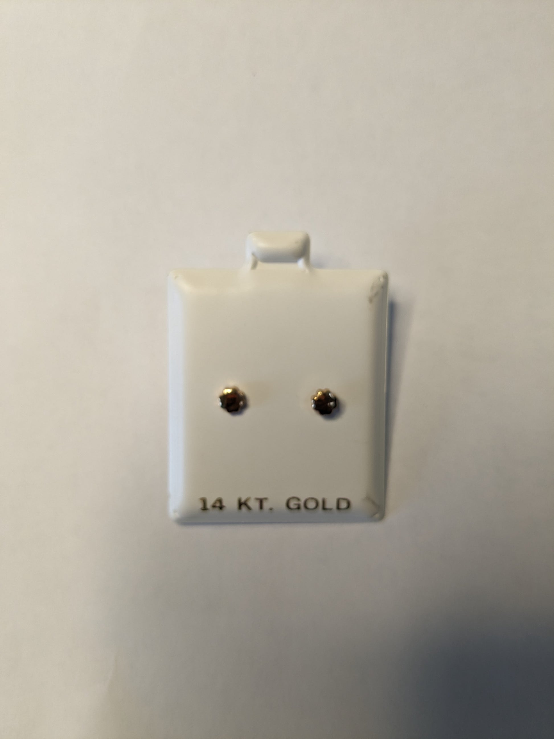 14 kT Modern Flower solid screw back earrings 5mm