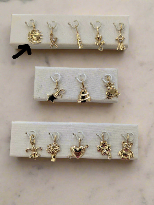 Sun and Moon Diamond Charm