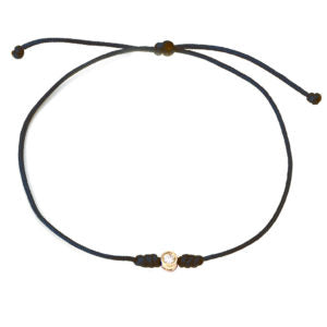 Silk Cord Diamond 14 KT Bracelet