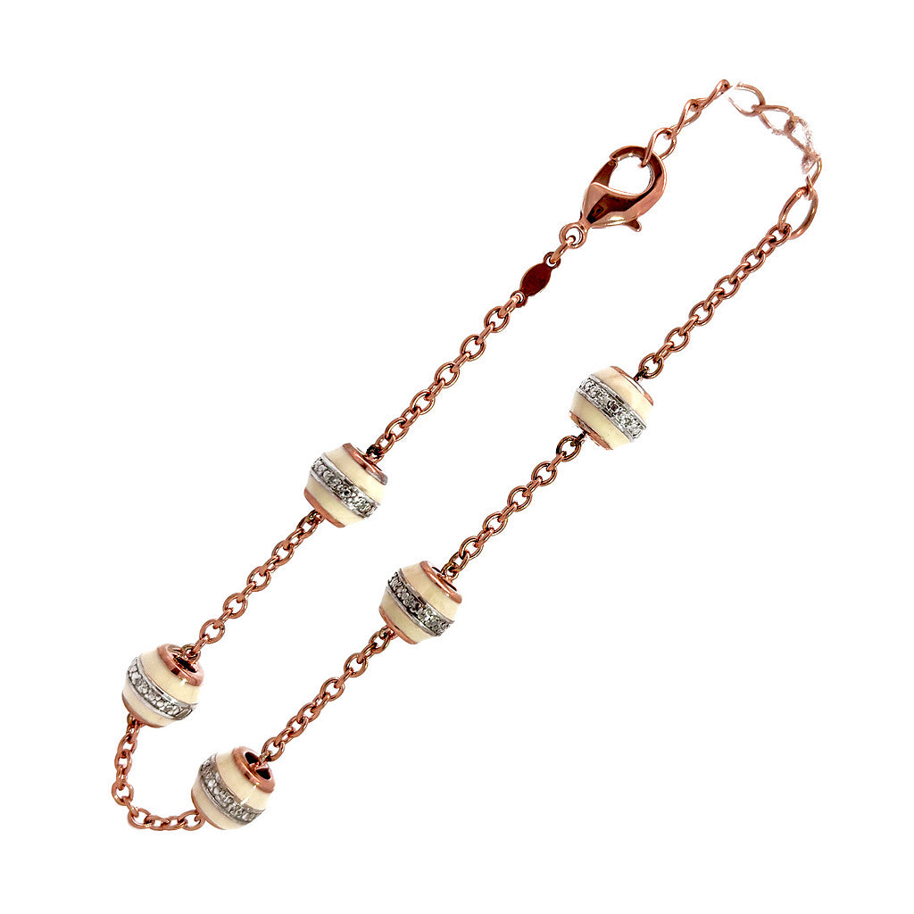 Sterling Silver Enamel Beads Bracelets