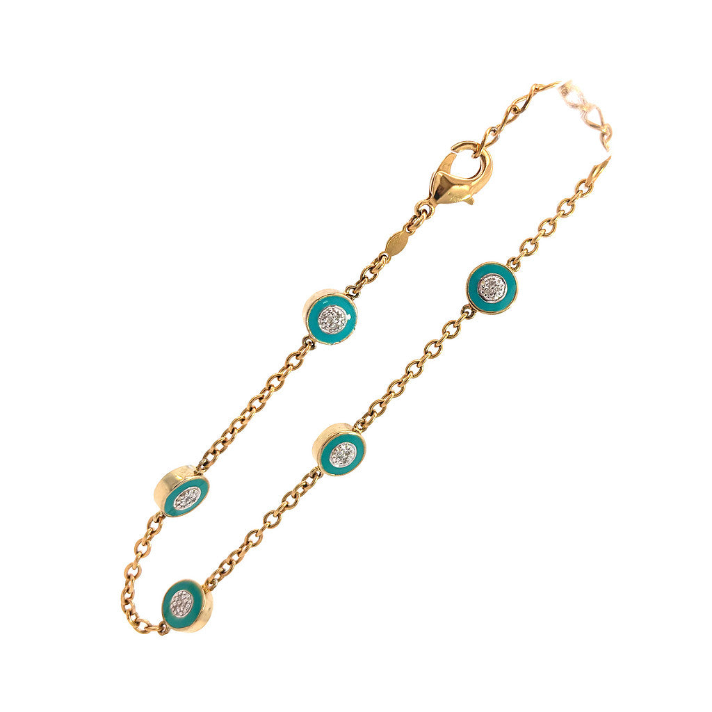 Sterling Silver Enamel Beads Bracelets