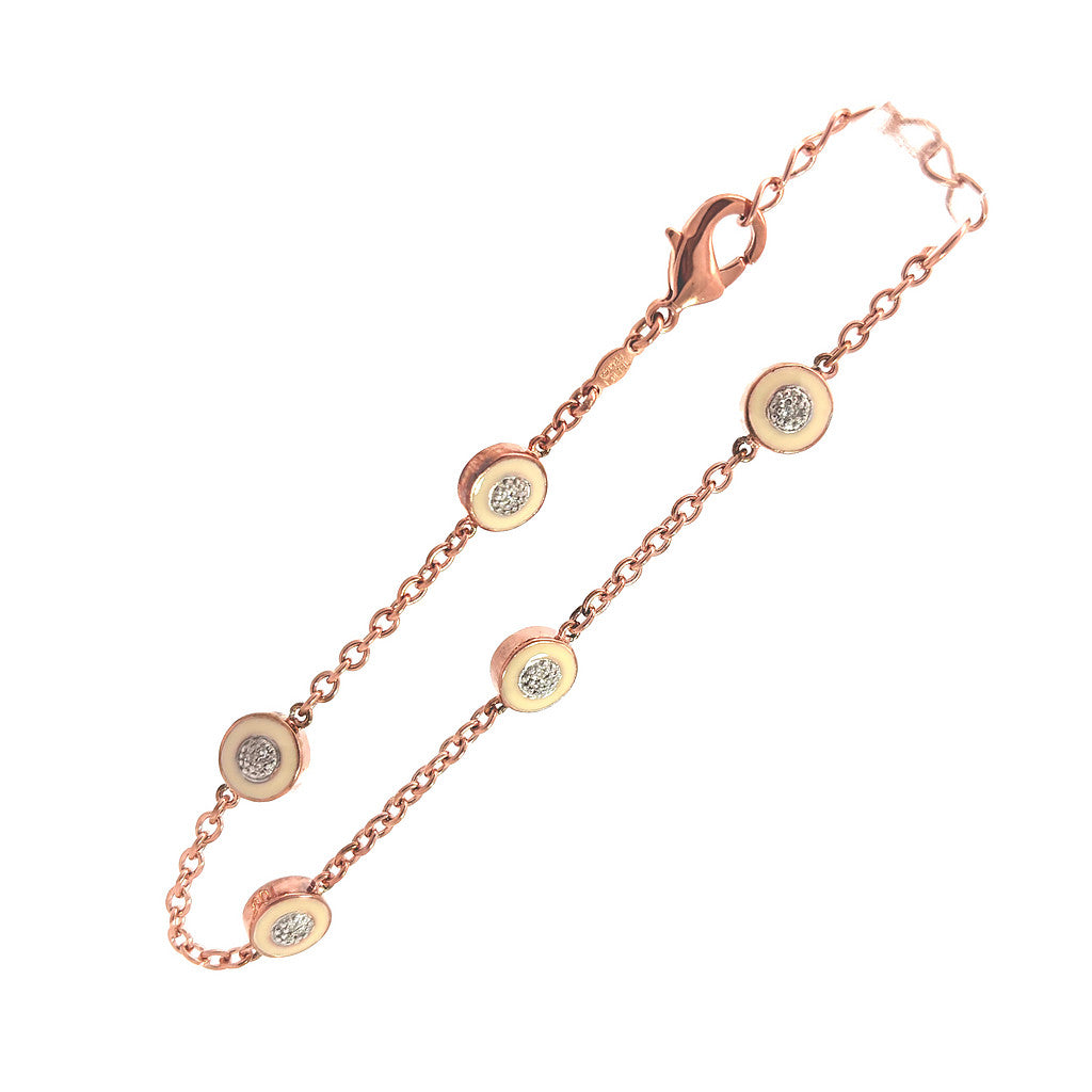 Sterling Silver Enamel Beads Bracelets