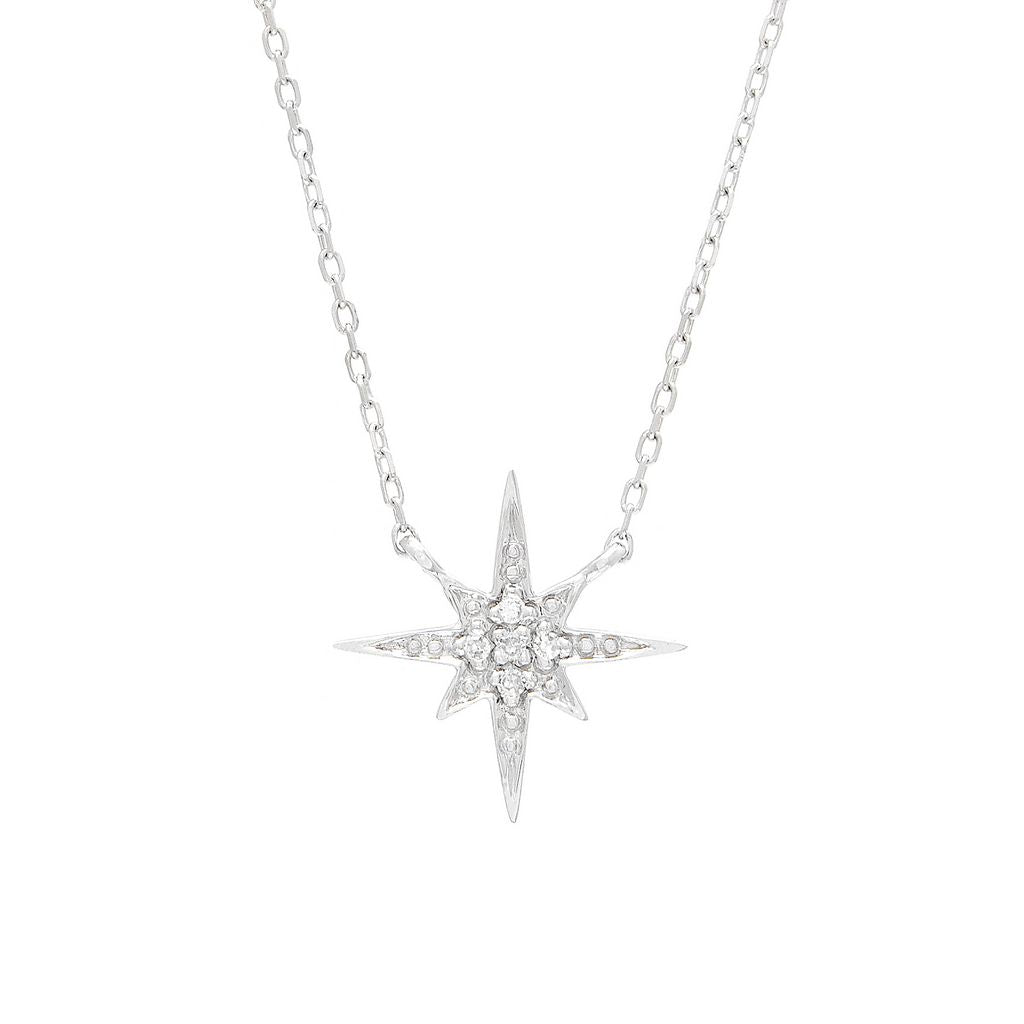 14 KT Happy Star diamond necklace