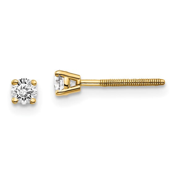 14 KT Children's Diamond Stud earrings