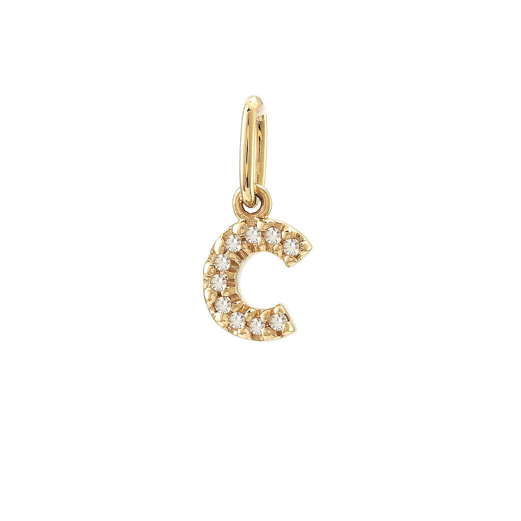 14 KT Tiny Diamond Letters