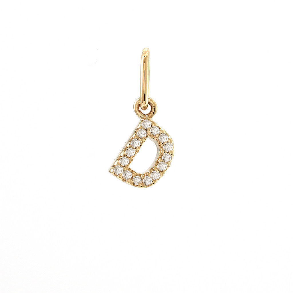 14 KT Tiny Diamond Letters