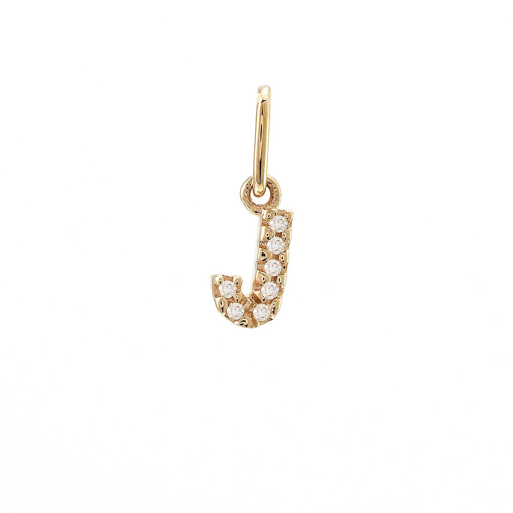14 KT Tiny Diamond Letters
