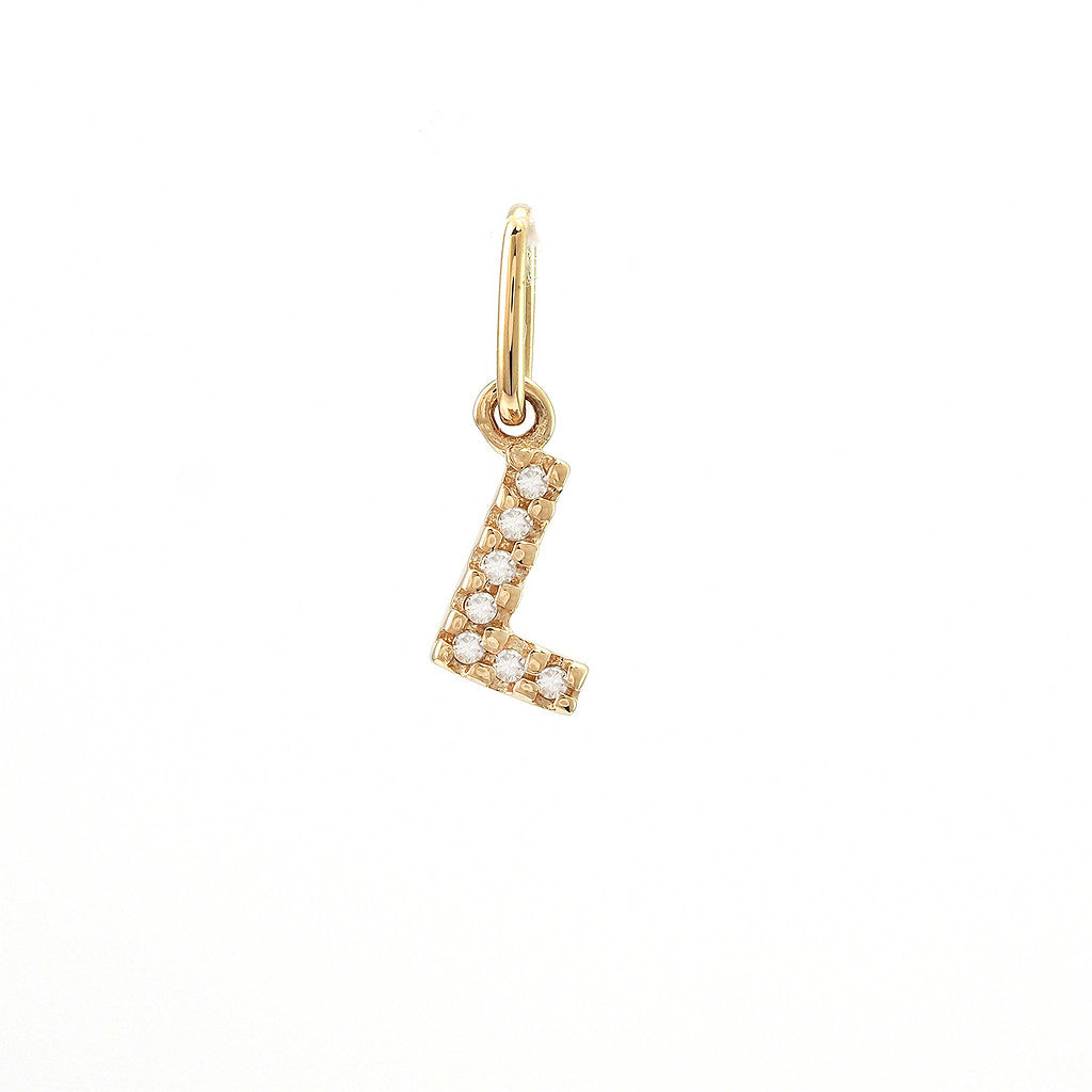 14 KT Tiny Diamond Letters