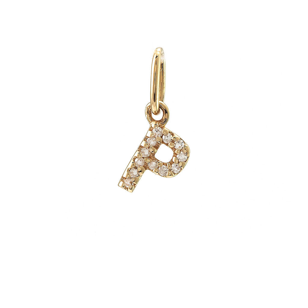 14 KT Tiny Diamond Letters