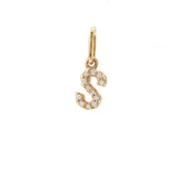 14 KT Petite Diamond Initial Necklace