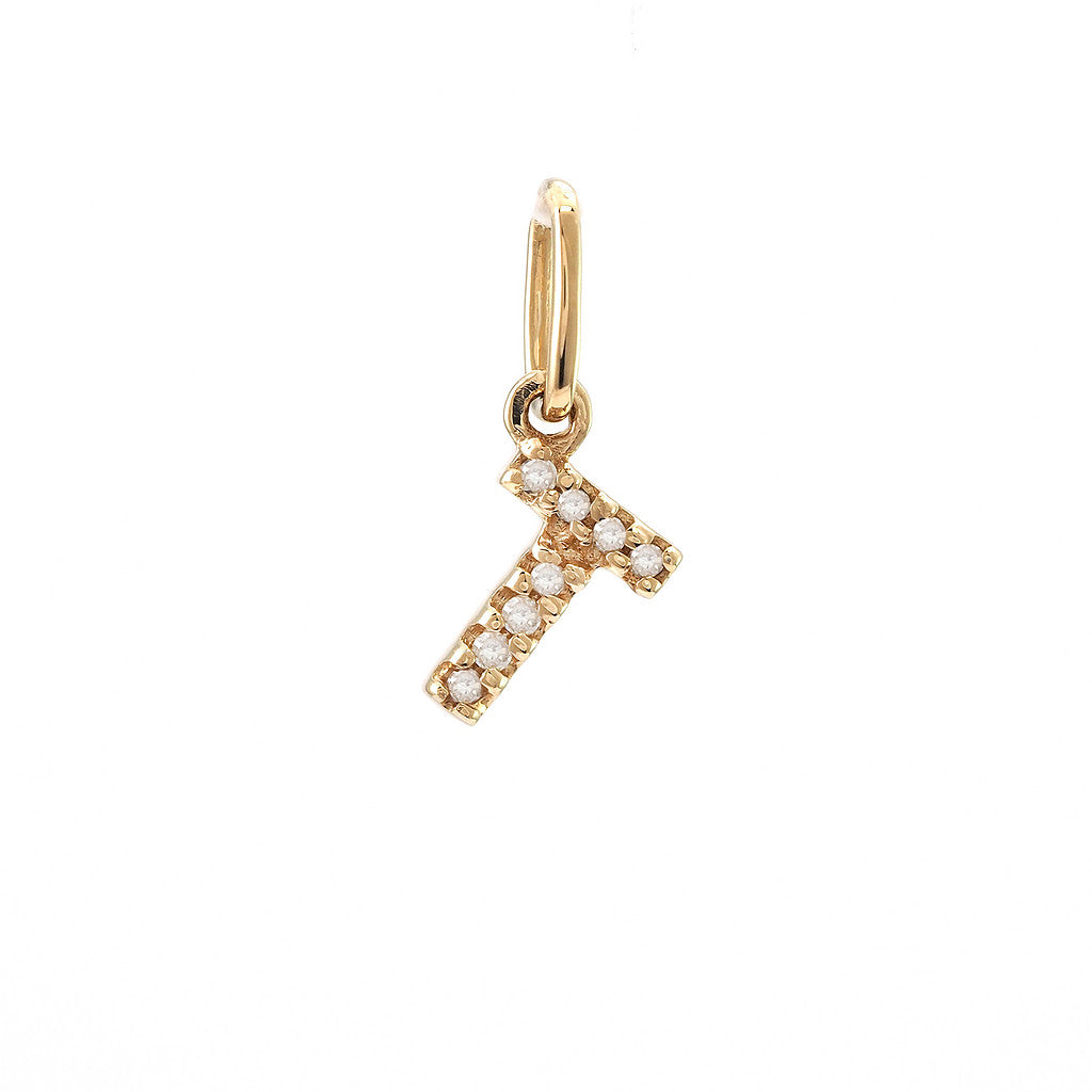 14 KT Tiny Diamond Letters