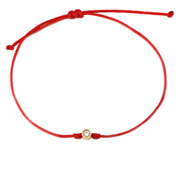 Red Cord Diamond Bracelet
