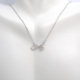 14 KT Script Diamond H Initial Necklace