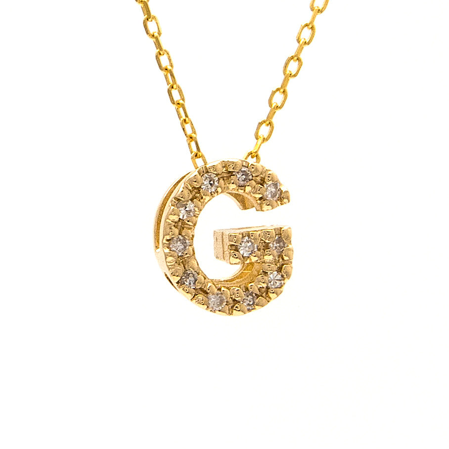 14 KT Letter Necklace Diamond A-Z