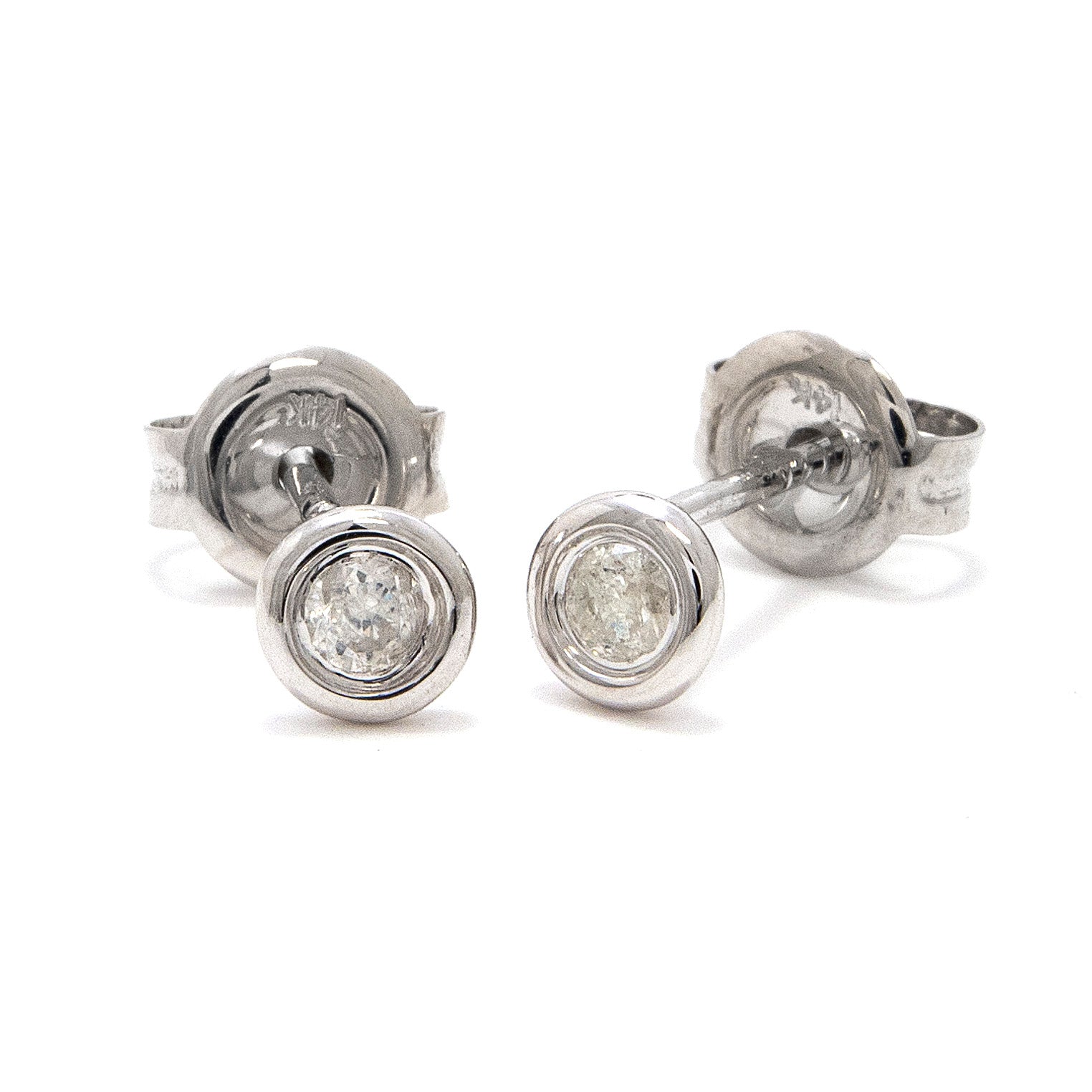 Baby diamond deluxe stud earrings .10 ct genuine diamonds