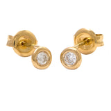 14 KT April Birthstone First Diamond Stud earrings
