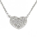 14 KT Teen Diamond Flat heart necklaces