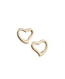 14 KT Children's Open Heart Post gel back earrings