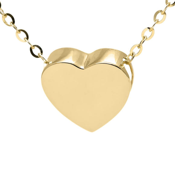 14 KT Children's Heart Slide on chain necklace