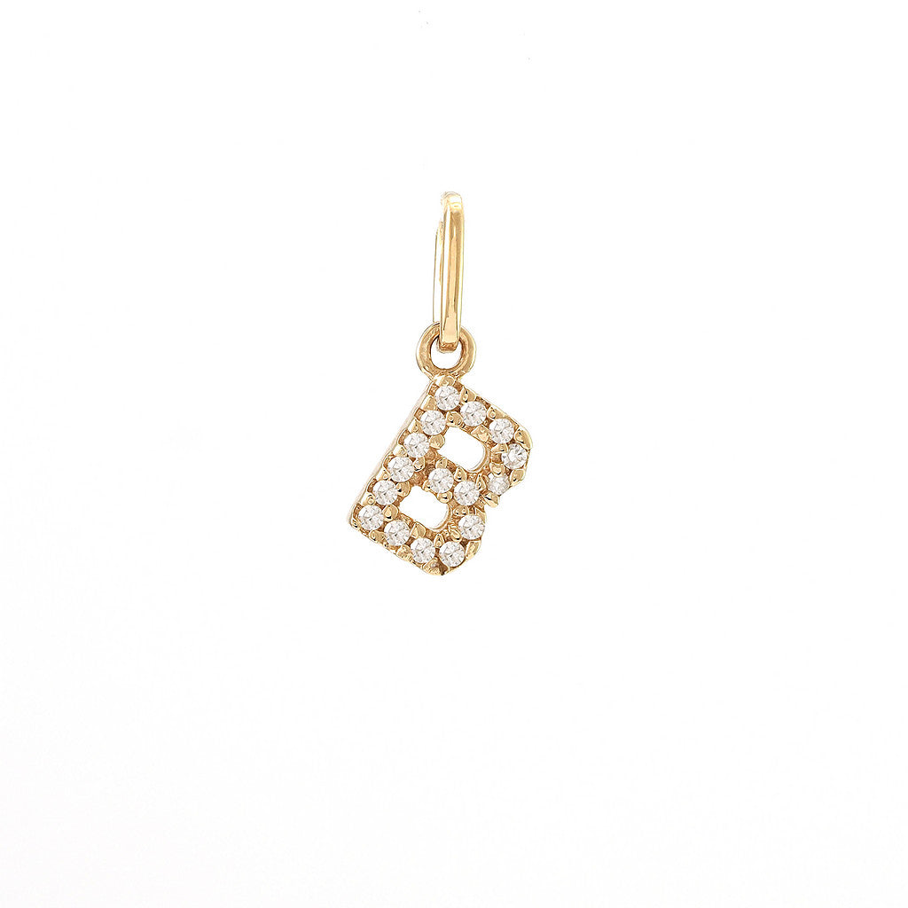 14 KT Tiny Diamond Letters