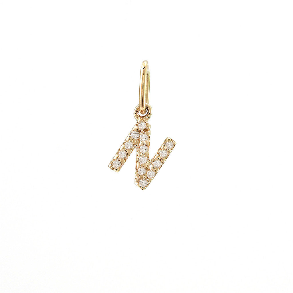 14 KT Tiny Diamond Letters
