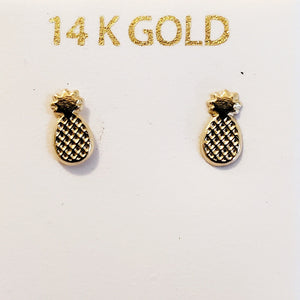 14 KT Pineapple Earrings