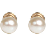 14 KT Children's Pearl 4mm. Screw Back earring