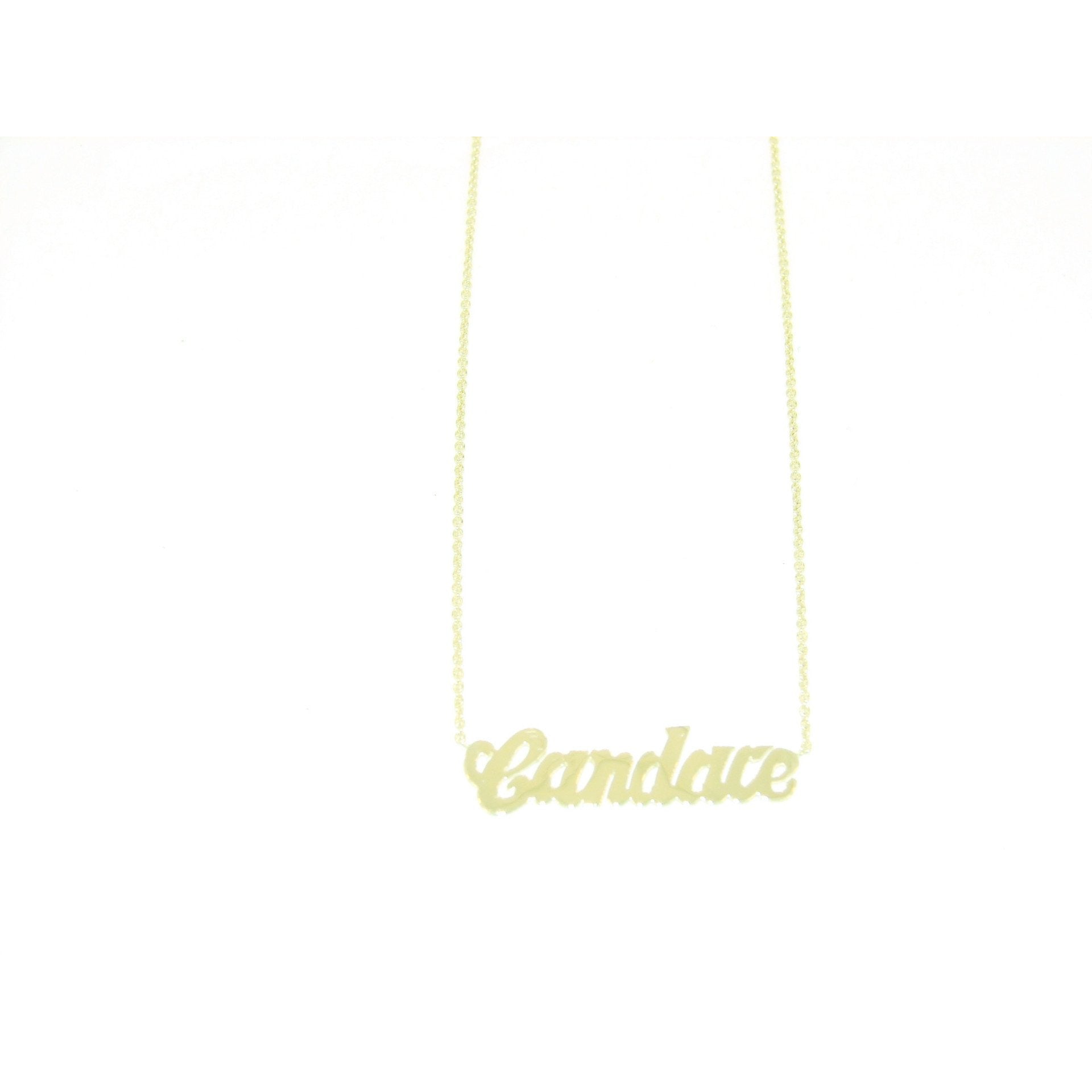 Gold vermeil children's name necklace 15-17 inches