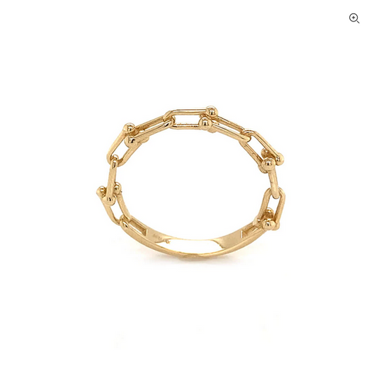 14 KT Fancy Balls half band Ring