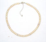 Sterling Silver Children's Pearl CZ. Roundel Necklace